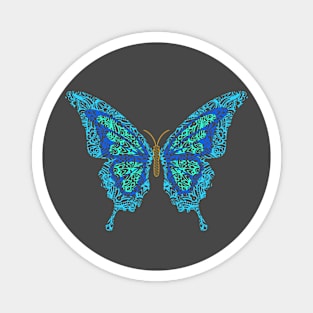 Winter butterfly mandala Magnet